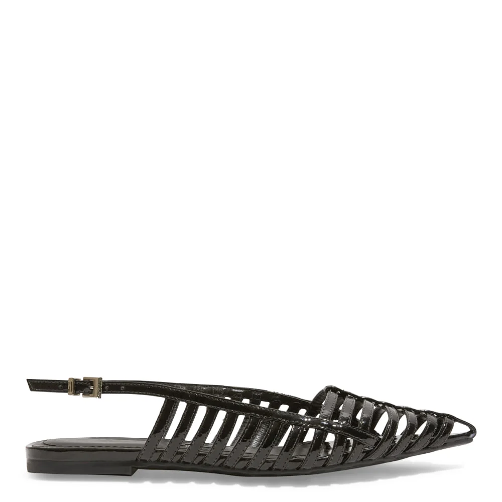 Sapatilha Slingback Preta Verniz Glossy - vista 1 de 4