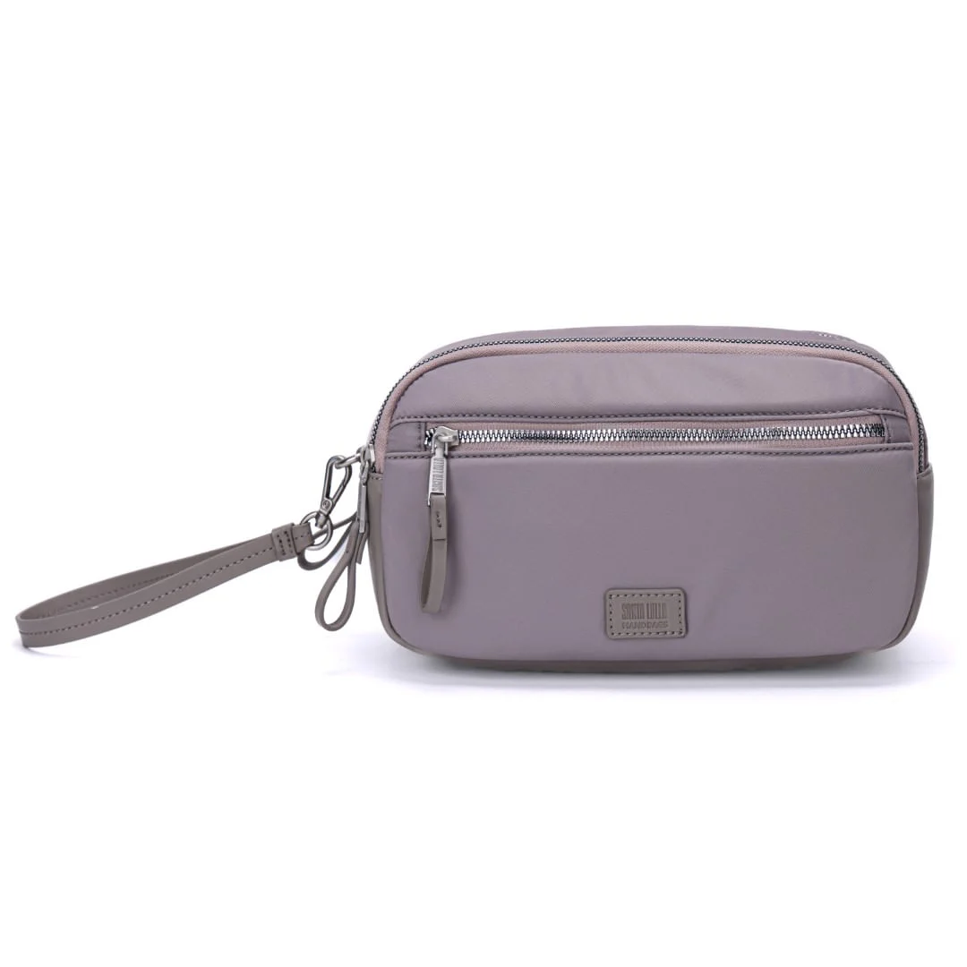 Necessaire Nylon Cinza Stone Alça De Mão - vista 1 de 6