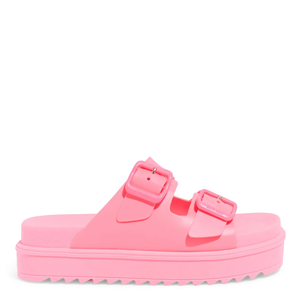 Papete Borracha Flatform Tiras Largas Rosa - vista 1 de 4