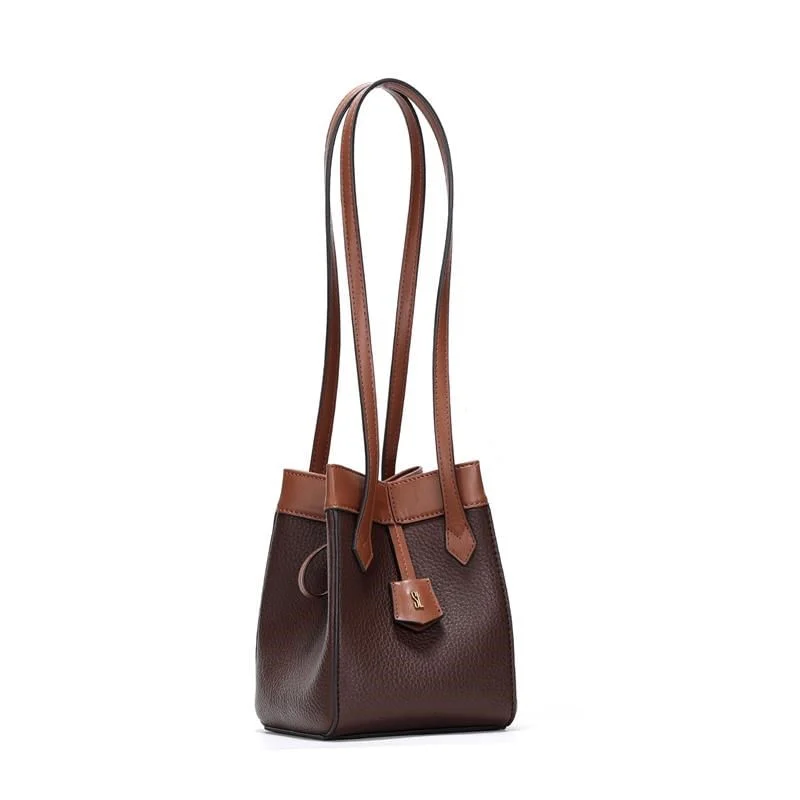 Bolsa Tramado Marrom Alça Longa - vista 2 de 3