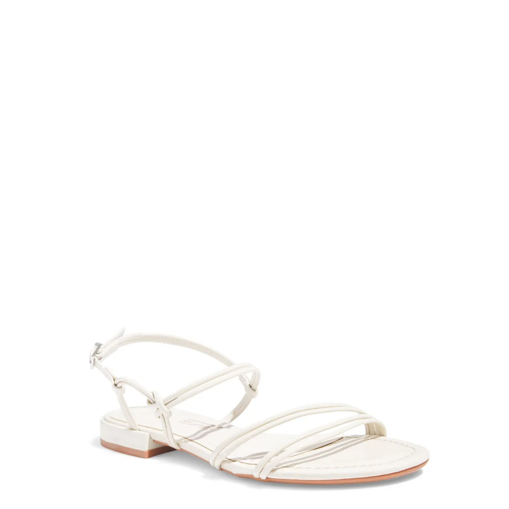 Sandália Rasteira Verniz Glossy Off White - vista 2 de 4