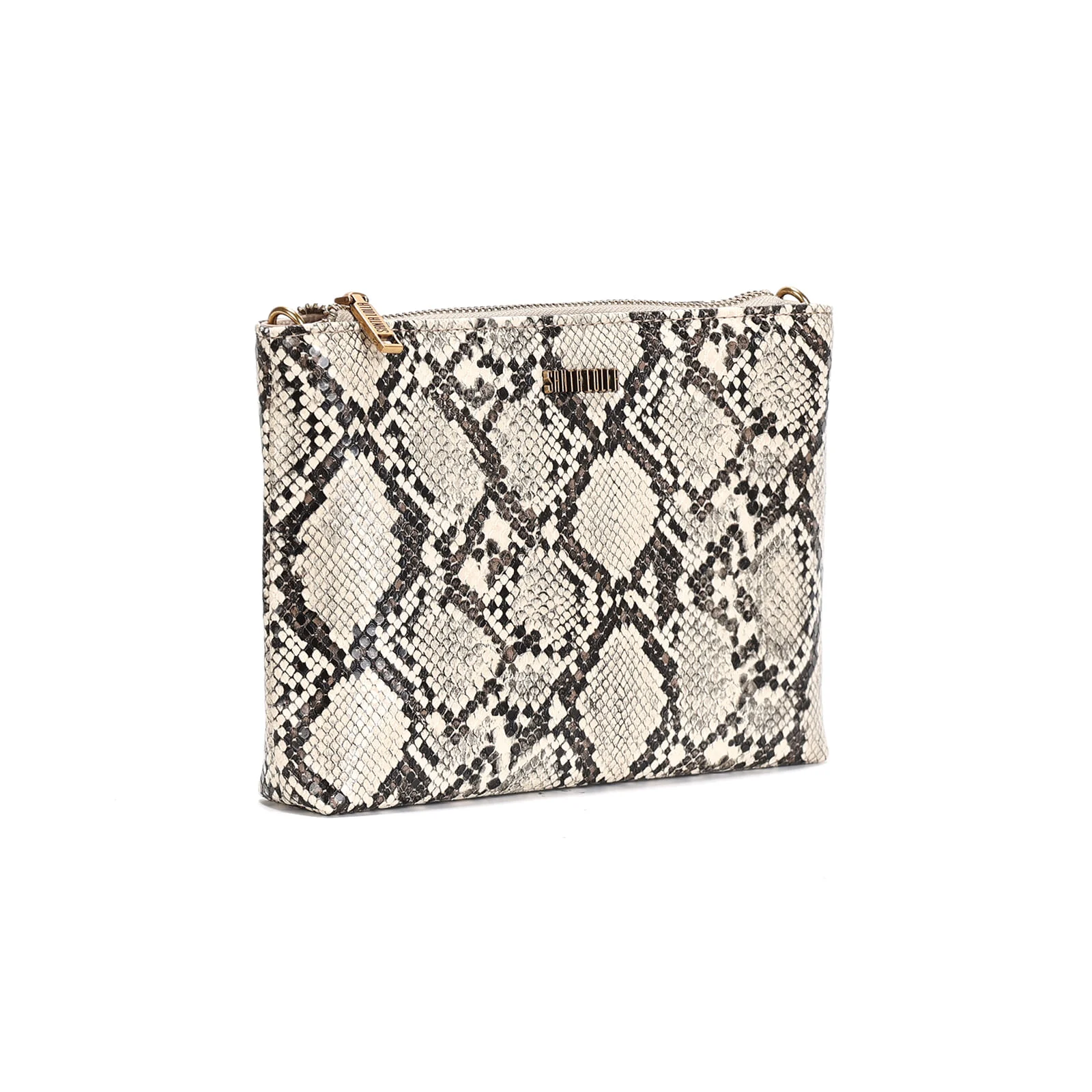 Bolsa Clutch Floater Animal Print Cobra Alça Transversal - vista 2 de 3