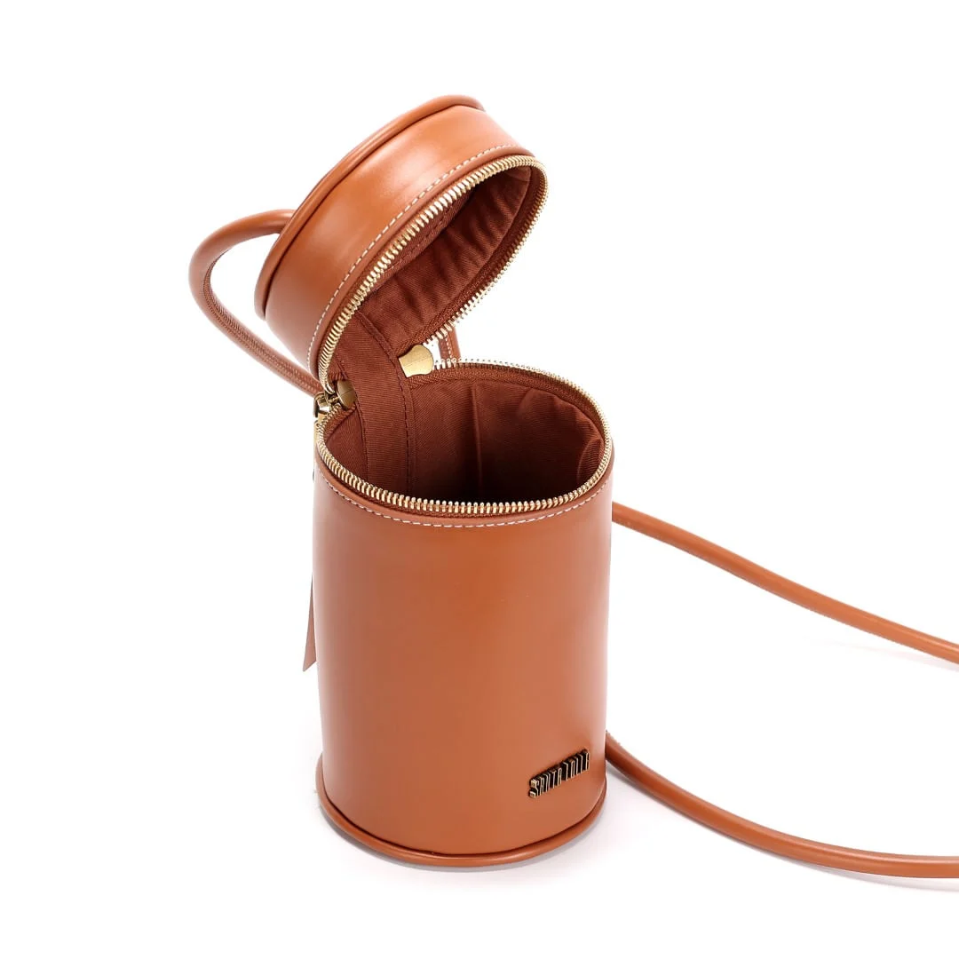 Bolsa Tube Bag Soft Marrom Safari Alça Transversal - vista 3 de 4