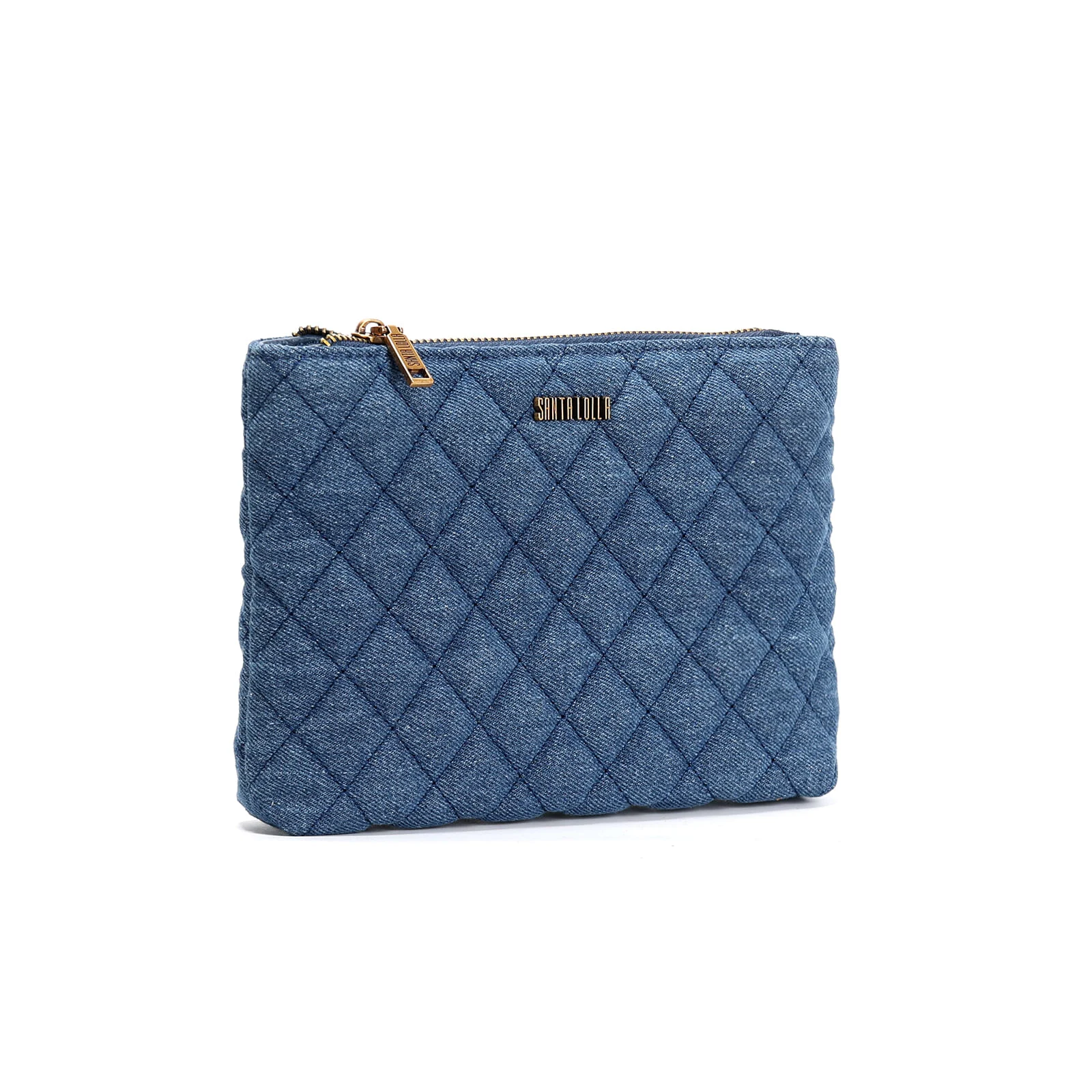 Bolsa Matelassê Jeans Azul Alça Transversal - vista 2 de 3