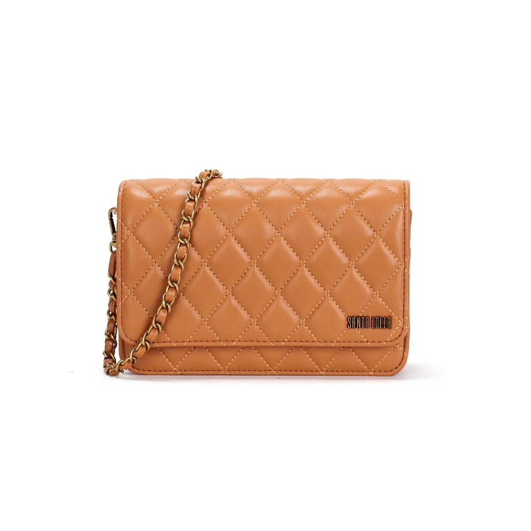 Bolsa Matelassê Caramelo Alça Transversal - vista 1 de 3